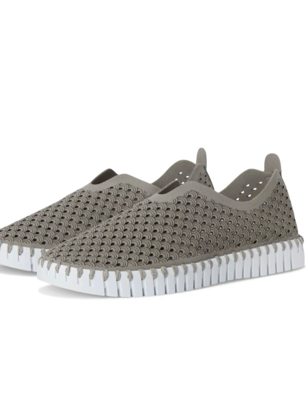 Ilse Jacobsen Tulip 149 Grey Perforated Slip-On Sneakers - 41/11